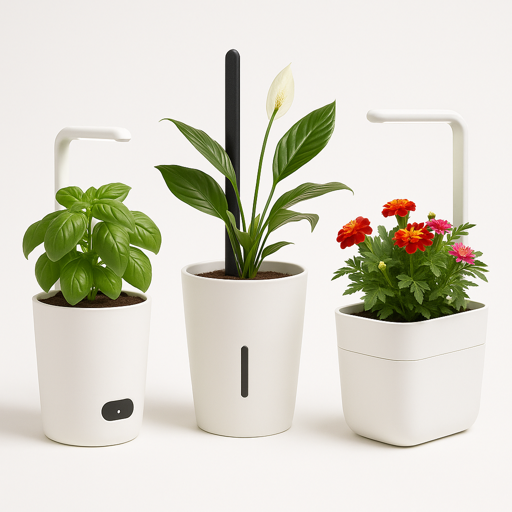 3 smart plant pots