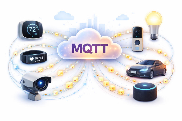 mqtt protocol connecting smart home devices through central cloud broker
