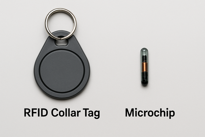 rfid collar tag and microchip