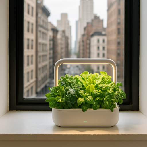 smart garden on windowsill