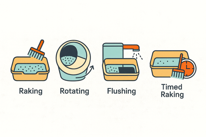 smart litter box mechanism types