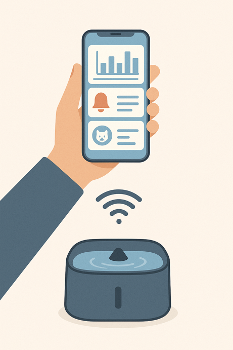 smart pet water fountain app functionality