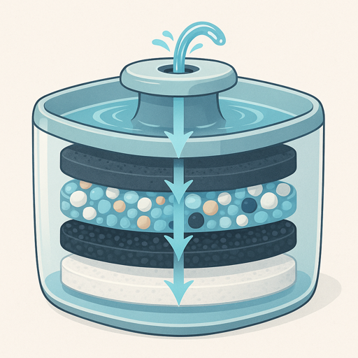 smart pet water fountain filtration diagram
