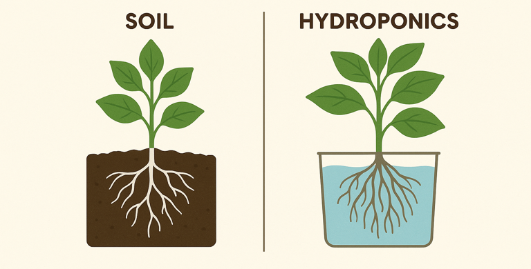 soil vs hydroponics