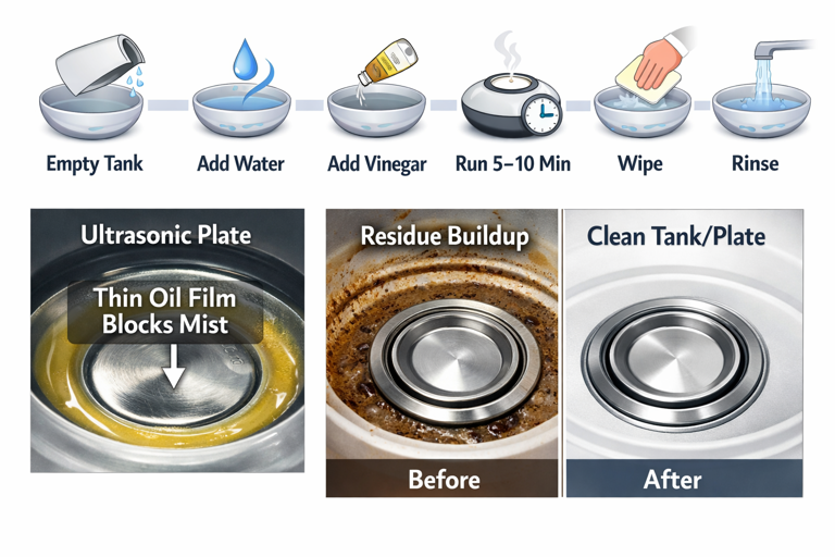 diffuser cleaning steps