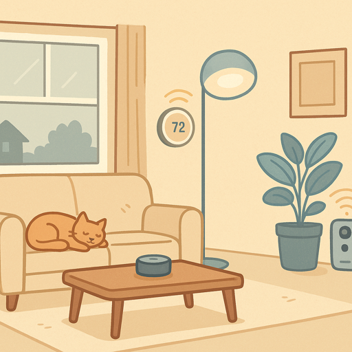 relaxed smart home scene