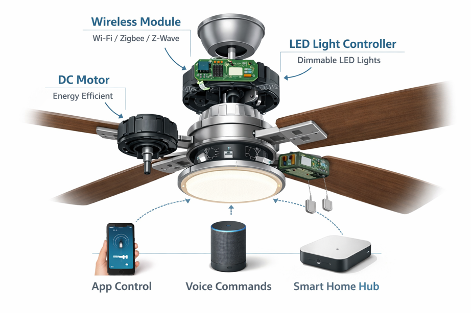 smart ceiling fan components