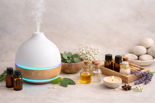 smart diffuser and essential oils