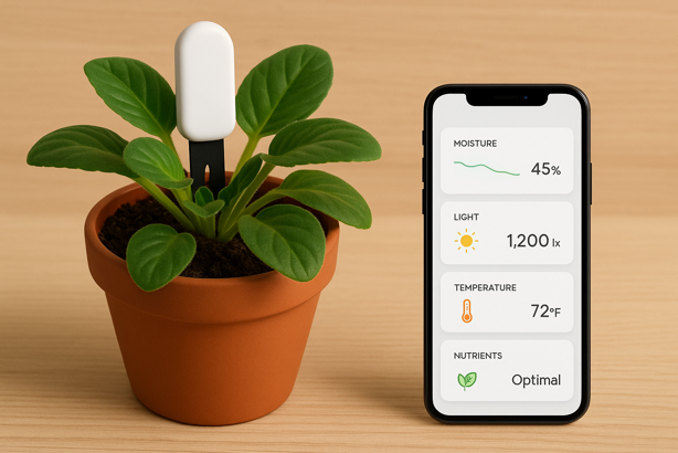 smart plant monitor and smartphone app