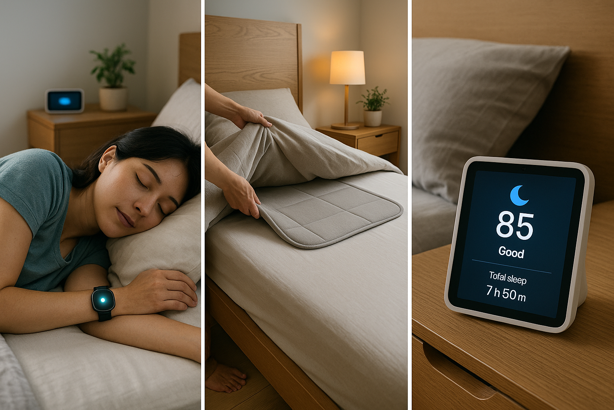 smart sleep devices collage