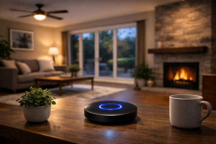 bond bridge in a cozy living room
