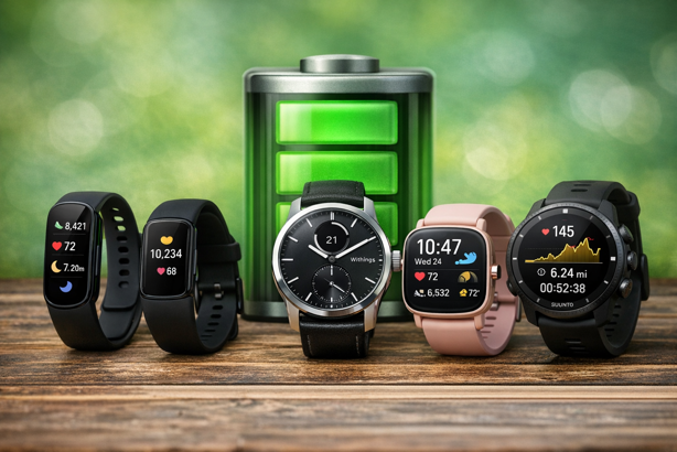 fitness trackers with long battery life comparison