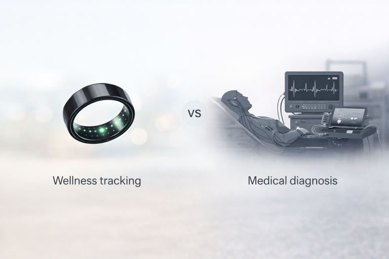 smart ring wellness tracking versus medical grade diagnostic equipment comparison