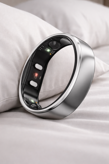 ringconn gen 2 smart ring on white bedding