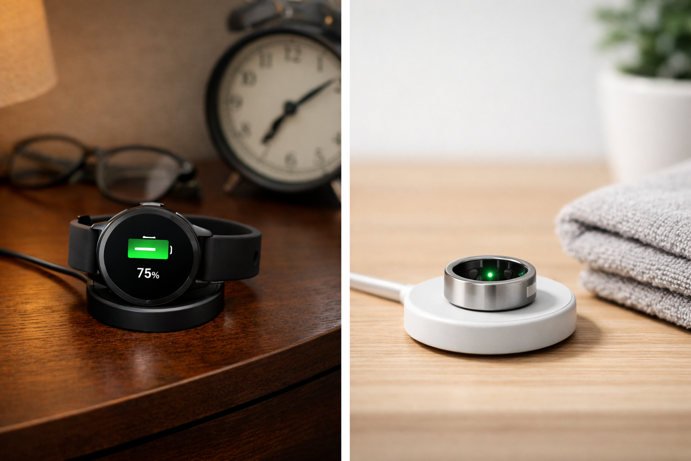 smartwatch charging daily vs smart ring charging weekly