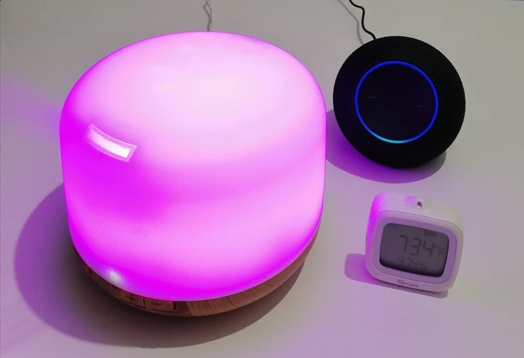 asakuki diffuser triggered by alexa temperature routine