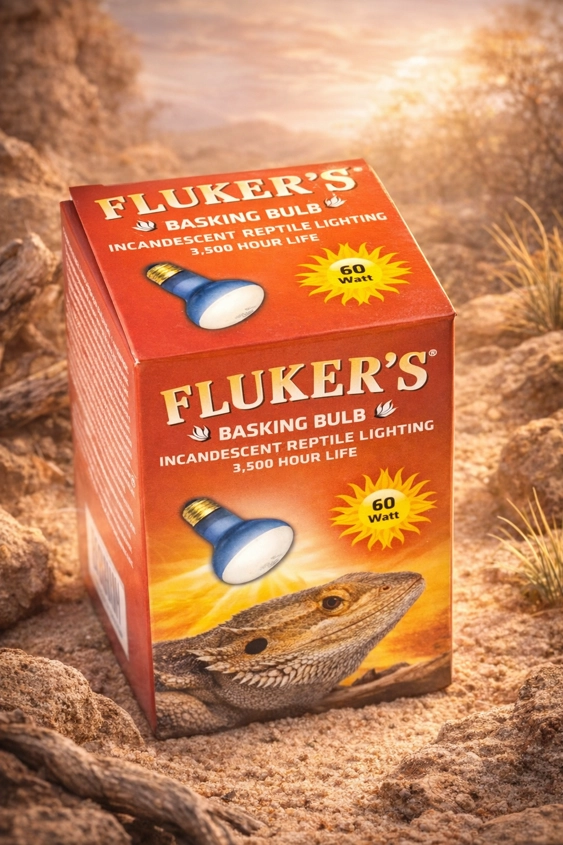 fluker's basking bulb 60w incandescent reptile lighting with retail packaging