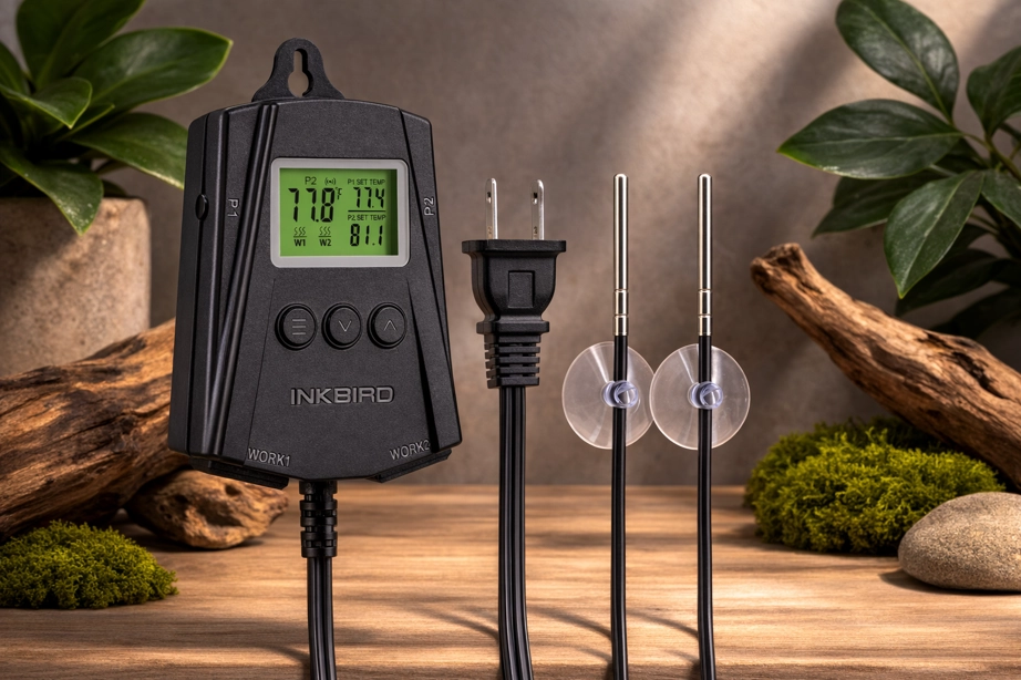 inkbird ipt-2ch wi-fi reptile thermostat controller