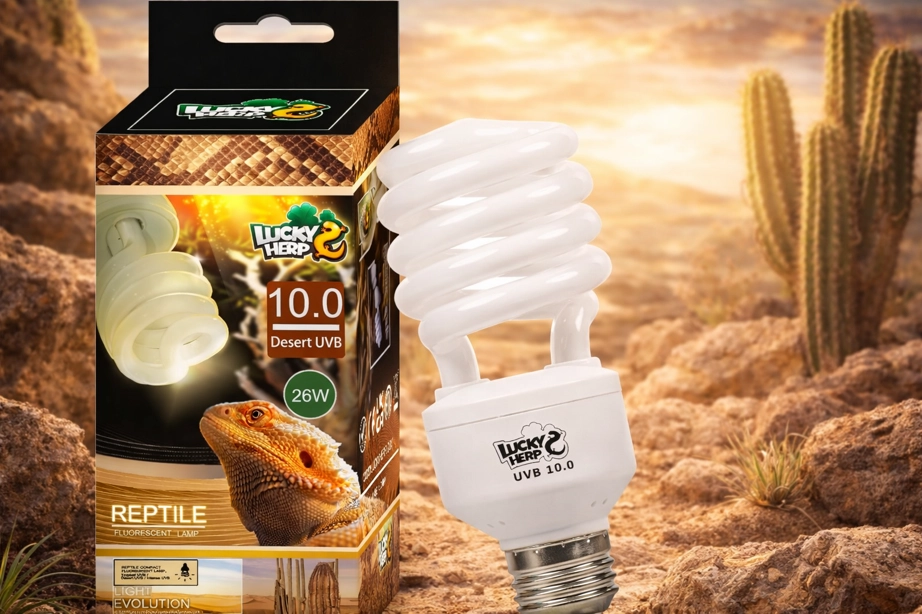 lucky herp 10.0 desert uvb compact fluorescent reptile lamp 26w with retail packaging