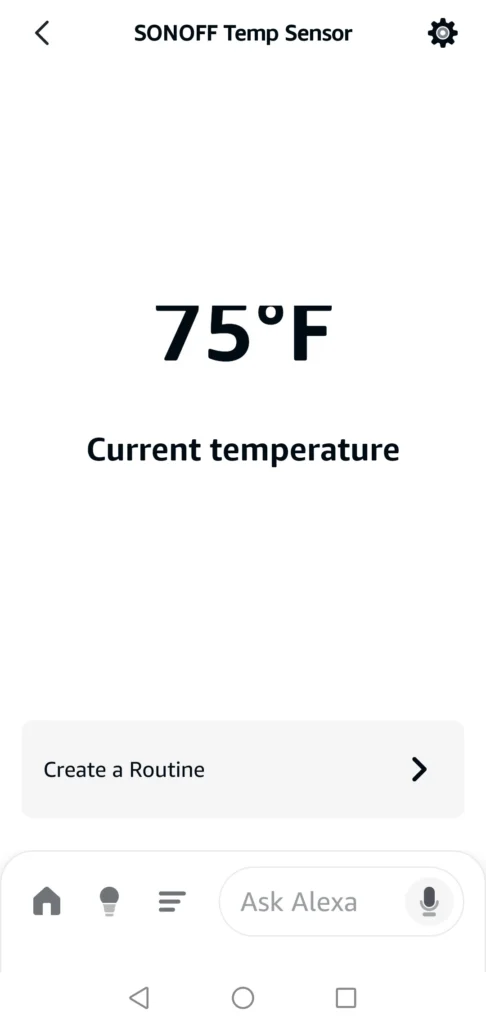 sonoff temperature sensor reading in alexa app