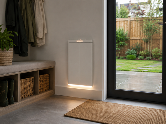 pawport smart pet door installed in interior wall